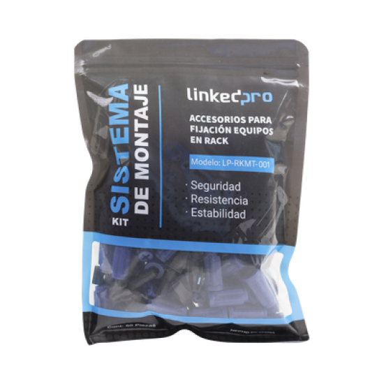 Kit de Montaje Rápido para Equipos en Rack / No más Tuercas Enjauladas / Soporta hasta 50 kg (50 Piezas)