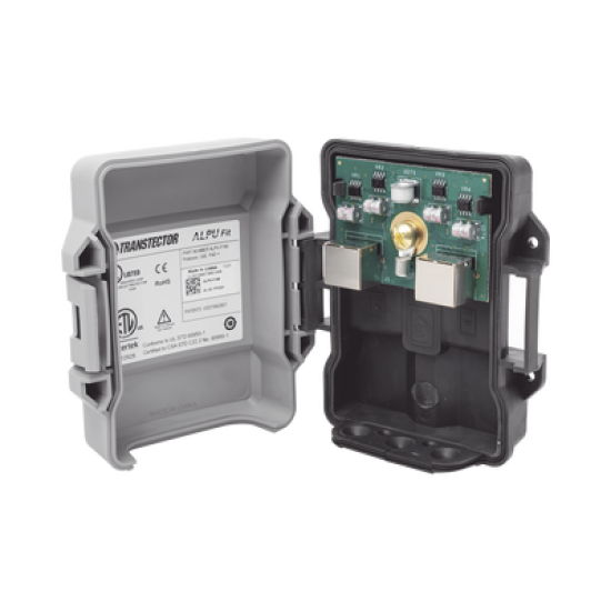 Protector PoE Contra Descargas Atmosféricas Ideal Para Enlaces Inalambricos Gigabit y Cámaras IP Con Tecnología Híbrida SASD y Tubo Descarga De Gas 