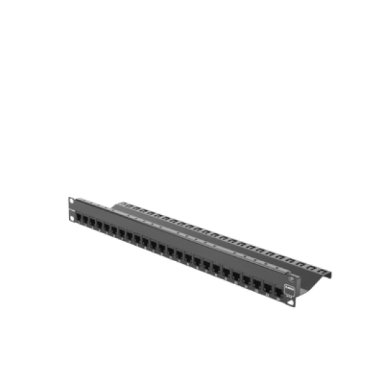 Patch Panel UTP Z-MAX de 24 puertos, Precargado con Jacks Categoría 6, Plano, 1UR