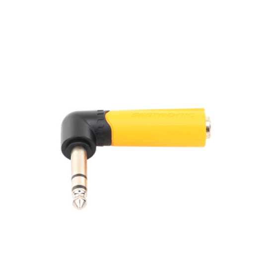 Conector Estéreo | 1/4in - 1/4in | Conector de angulo recto | Adaptador de Carcasa de Plastico