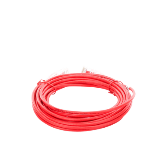 Cable de Parcheo Slim UTP Cat6A - 5 m Rojo, Diámetro Reducido (28 AWG
