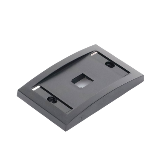 Placa de Pared Vertical Ejecutiva, Salida de 1 Puerto Mini-Com, Con Espacios Para Etiquetas, Color Negro