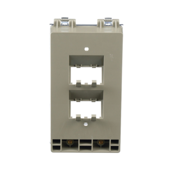 Placa de Pared Vertical, Resistente al Agua con Protección IP56, Acepta 4 Módulos Mini-Com, Color Gris