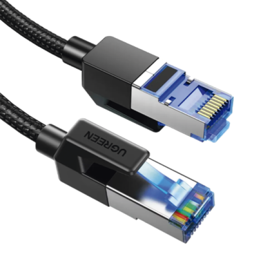 Cable Ethernet Cat8 CLASSâ… F/FTP Redondo con Malla de Nylon 2 Metros