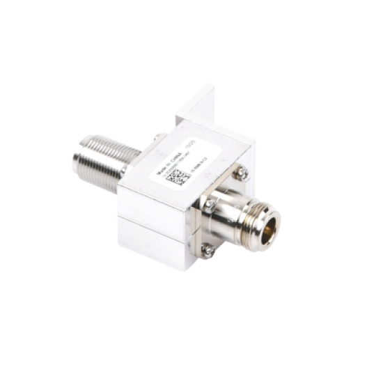 Protector RF Coaxial Para 10 - 1000 MHz de Ceja Frontal y Conectores N Hembra en Ambos Lados, 50 Ω
