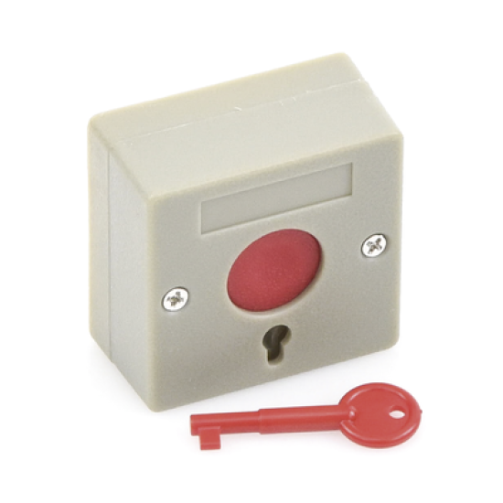 Botón de Pánico a Prueba de Fuego / Restablecimiento con Llave / Tamaño Compacto para Fácil Instalación 