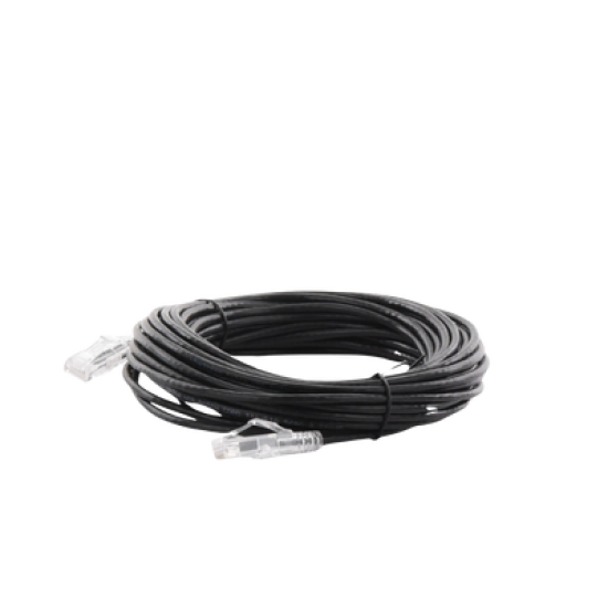 Cable de Parcheo Slim UTP Cat6A - 10 m Negro, Diámetro Reducido (28 AWG)