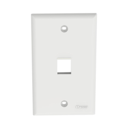 Placa de Pared Vertical, Salida Para 1 Puerto Keystone, Color Blanco