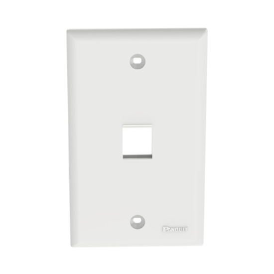 Placa de Pared Vertical, Salida Para 1 Puerto Keystone, Color Blanco