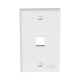 Placa de Pared Vertical, Salida Para 1 Puerto Keystone, Color Blanco