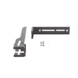 Soporte en L Para Canaletas FiberRunner 4x4 o 6x4, Para Instalación en Riel de Charola Tipo Escalerilla, Color Negro