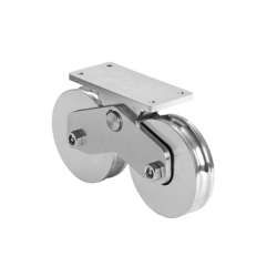 Rueda Doble de 12 cm / Capacidad Para Puertas de hasta 1200 kg / Canal Tipo 