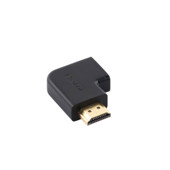 Adaptador HDMI Tipo L Macho a Hembra / Hacia Abajo / HDMI 2.0  4K@60Hz / Proporciona Flexibilidad Sin Doblar los Cables HDMI