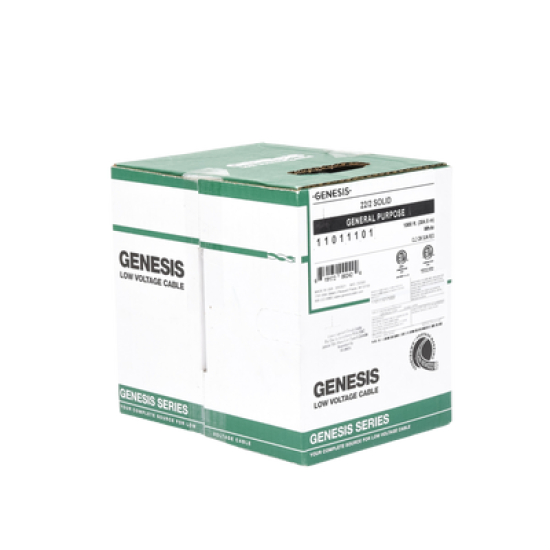 Bobina de 305 Metros / Alambre de Cobre 2 x 22 AWG / Tipo Alarmas CM-CL2 / Para Interior / Color Blanco / Para Aplicaciones de Alarmas de Intrusión / Automatización