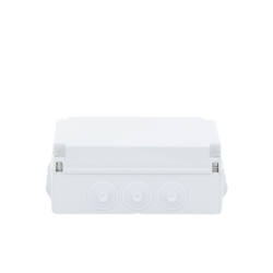 Caja de derivación de PVC Auto-extinguible con 12 entradas, tapa atornillada, 300x220x120 MM, Para Exterior (IP55)