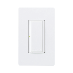 (RadioRA2) Switch on/off  RRD-8S-DV-WH de doble voltaje, un solo polo 120V/, 8A/, 1/10HP 3A en motores, apaga y enciende iluminación ó motor, NO requiere cable neutro.