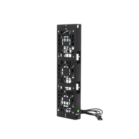 Kit de 3 Ventiladores 110 Vca (12 x 12 cm) con Clavija para Gabinete de Piso