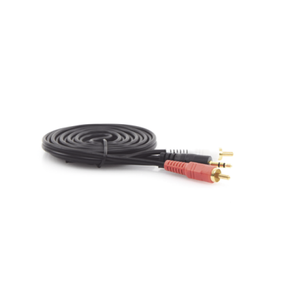 Convertidor 3.5mm Estéreo a 2 RCA Macho 1.83m | para Aplicaciones de Audio | Compatible con Amplificadores VSSL y Epcom ProAudio