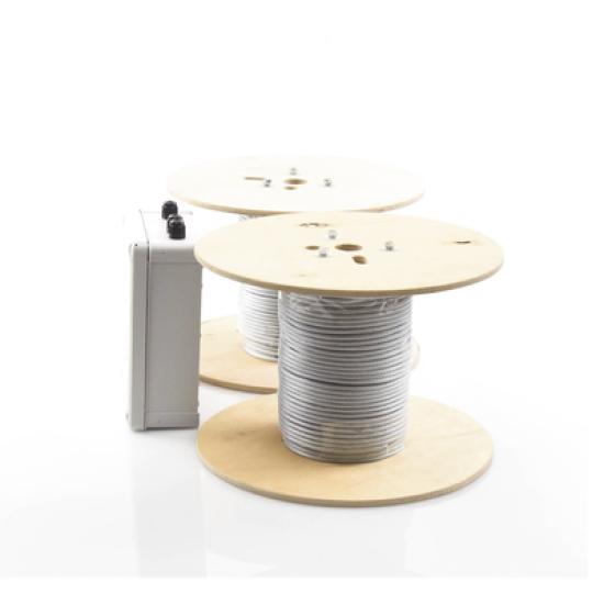 Kit de Cable Sensor Para Cerca Ciclonica IRONCLAD / 150 METROS / 2 ZONAS; 75 METROS POR ZONA / Sin Falsas Alarmas por Viento / TODO Incluido/TARJETA LPU400/ Calibración por Software