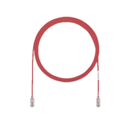 Cable de Parcheo UTP Cat6A, CM/LSZH, Diámetro Reducido (28AWG), Color Rojo, 5ft