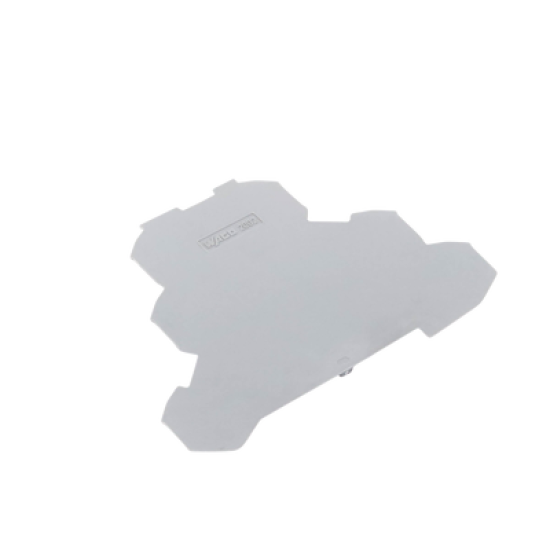 Placa final e intermedia; espesor 0,8 mm; gris