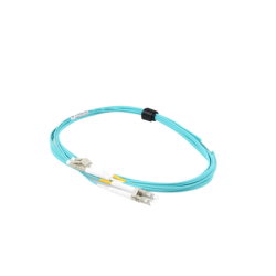 Jumper de Fibra Óptica Multimodo 50/125 XGLO OM4, LC-LC Duplex, OFNR, Color Aqua, 3 Metros