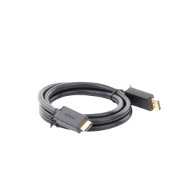 Cable DP Macho a HDMI Macho / Longitud 1.50 m / Soporta 4K@30Hz / Soporta 3D / Cobre Estañado 28AWG / Blindaje interno múltiple / Transmisión Unidireccional / Botón de Liberación / Chip de Última Generación