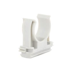 Soporte de presión (Abrazadera), PVC Auto-extinguible, abierto para tubería de 25 mm