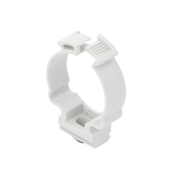Soporte de collar (Abrazadera), PVC Auto-extinguible, cerrado para tubería de 32 mm