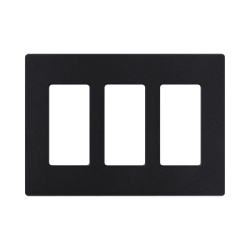 Tapa con 3 espacios, color negro mate.