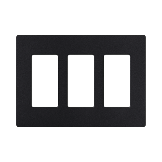 Tapa con 3 espacios, color negro mate.