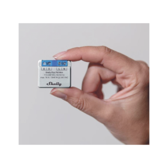 El medidor de potencia más pequeño,  inteligente con Wi-Fi, medición de consumo, 1 canal 16A,