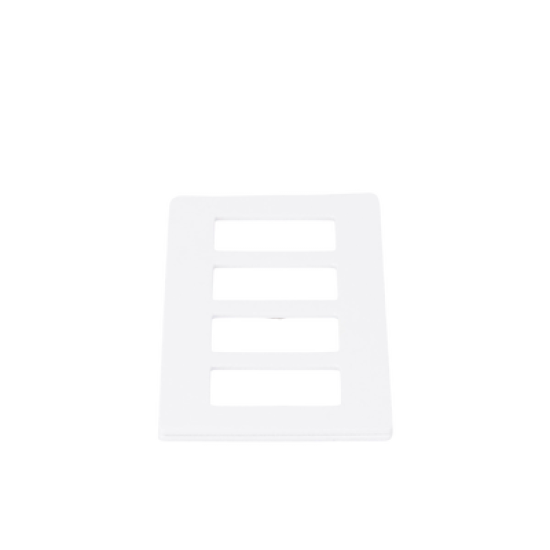 Placa de pared 4 espacios, color blanco, para atenuador (dimmer), switch ó control remoto PICO inalámbrico