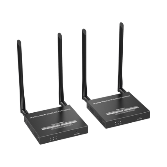 Kit Extensor Inalámbrico | 4K@60Hz | IP Color Stream| Transmisión hasta 50m | Salida Loop | IR |