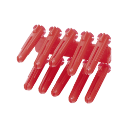 Taquete de 1/4  plástico paquete de 100 piezas para fijar objetos con tornillo en muros y techos de concreto o superficies sólidas, compatible con tornillo TH10X de 10 x 1 1/2