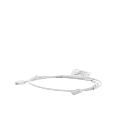 Cable de Parcheo UTP Cat6A, CM/LSZH, Diámetro Reducido (28AWG), Color Blanco Mate, 3ft