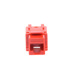 Módulo Jack Keystone Cat5e con terminación 110 (Punchdown) para faceplate - Color Rojo