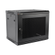 Gabinete PRECISION, Con Puerta Perforada, de 19in, 9UR, 450mm de Profundidad, Color Negro
