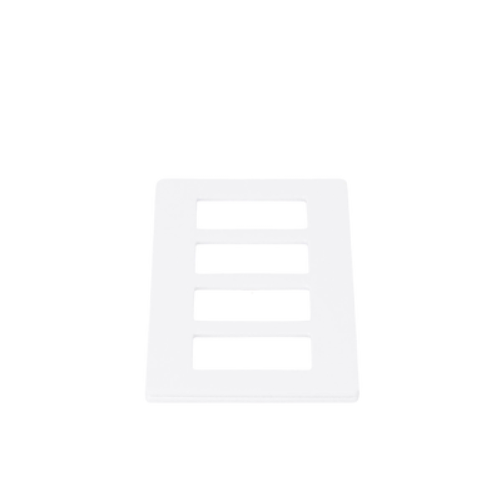 Placa de pared 4 espacios, color blanco, para atenuador (dimmer), switch ó control remoto PICO inalámbrico