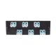 Placa Acopladora de Fibra Optica FAP, Con 6 Conectores LC Duplex (12 Fibras), Para Fibra Multimodo OM3/OM4, Color Aqua