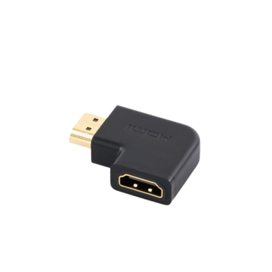 Adaptador HDMI Tipo L Macho a Hembra / Hacia Abajo / HDMI 2.0  4K@60Hz / Proporciona Flexibilidad Sin Doblar los Cables HDMI
