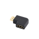 Adaptador HDMI Tipo L Macho a Hembra / Hacia Abajo / HDMI 2.0  4K@60Hz / Proporciona Flexibilidad Sin Doblar los Cables HDMI