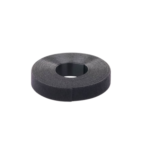 Rollo de Cinta de Contacto, de 15 Pies (4.5m) de Largo, 19.1 mm de Ancho, Color Negro