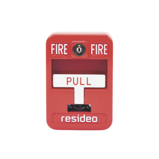 Estación de jalón convencional de acción simple color roja con cerradura