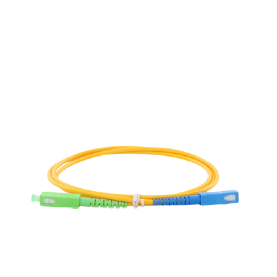 Jumper de Fibra Óptica Monomodo SC/APC-SC/UPC Simplex de 1 metro, 3mm