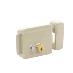 Cerradura Eléctrica / Incluye Llave / Derecha/ Con Botón integrado /Exterior