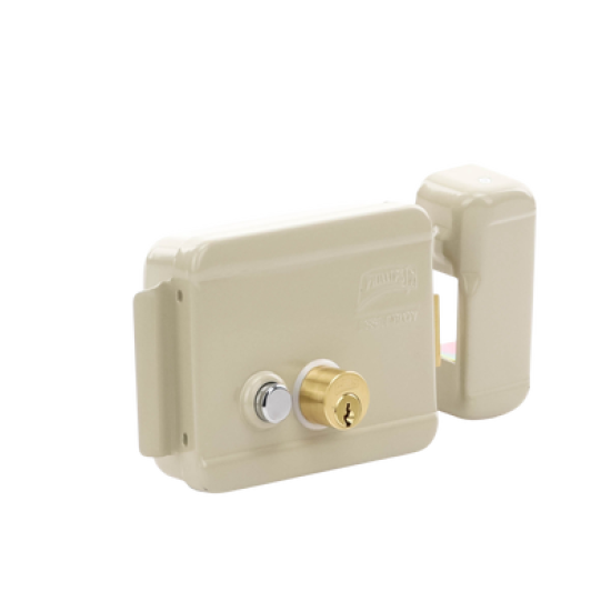 Cerradura Eléctrica / Incluye Llave / Derecha/ Con Botón integrado /Exterior