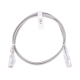 Cable de Parcheo Slim UTP Cat6 - 1 metro, Gris, Diámetro Reducido (28 AWG)