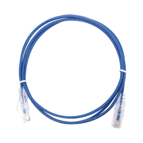 Cable de Parcheo Slim UTP Cat6 - 1.5 m Azul Diámetro Reducido (28 AWG)