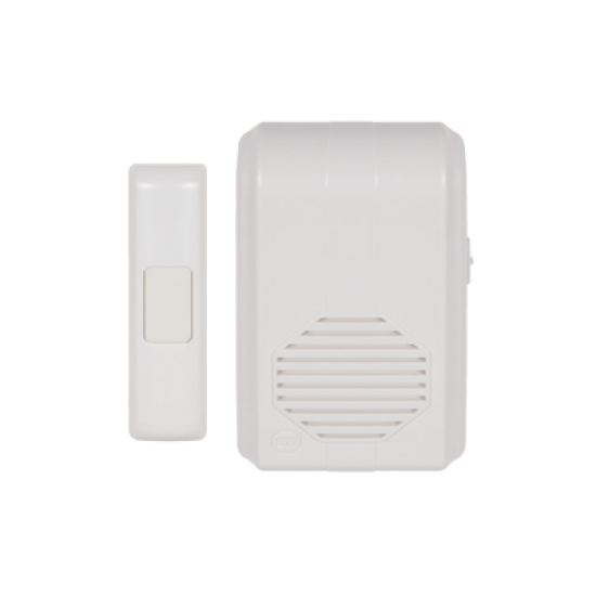 Timbre Inalámbrico Para Puerta Con 10 Tonos, Hasta 150m Linea de Vista, Con Receptor Inalámbrico Incluido, 110Vca 
